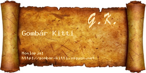 Gombár Kitti névjegykártya